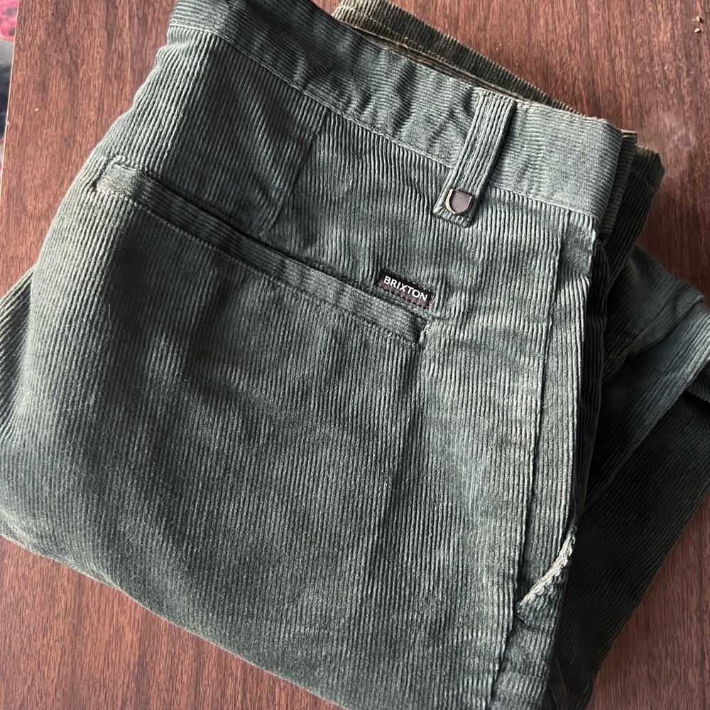 Green brixton corduroy pants